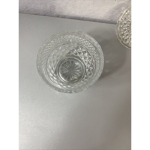 Vintage Anchor Hocking Wexford Footed Creamer And Sugar Bowl with Lid - Picture 5 of 11